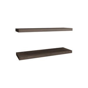 Floating <b>Shelves</b> 1.50 In H 2 <b>Shelves</b> Walnut <b>Wall</b> <b>Mount</b> Display <b>Shelf</b> - Product Image 6