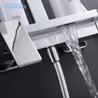 Ensemble de douche mural GEASAM avec mitigeur finition chromée – Kit complet