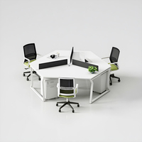 Mobilier de bureau moderne en métal table du personnel conception cloison de bureau en L poste de travail modulaire stratifié