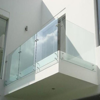 Vente flash : Verre trempé à faible teneur en fer pour garde-corps de balcon, 10 mm 12 mm d'épaisseur, verre trempé pour balustrade sans cadre, prix de la clôture