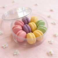 Boîtes à dessert jetables en plastique transparentes pour mousse au chocolat, fête d'anniversaire