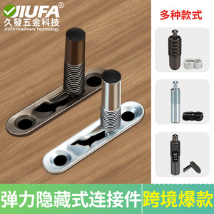 Conector 2 en 1 JiuFa tipo estante, herrajes de acero al carbono para muebles, para armario, diseño moderno y sencillo - Product Image 4