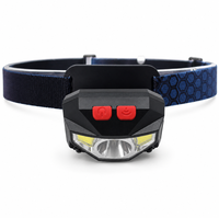 Lampe frontale compacte à capteur COB, projecteur LED rouge rechargeable, faisceau spot léger pour la pêche et la réparation