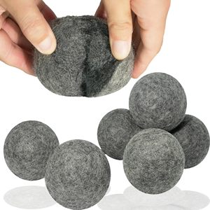 Palline <span class=keywords><strong>per</strong></span> Asciugatrice in <span class=keywords><strong>Lana</strong></span> Riutilizzabili e Sostenibili VC Brand, Antistatiche, <span class=keywords><strong>Ammorbidente</strong></span> Naturale <span class=keywords><strong>per</strong></span> Tessuti, Riduce i Tempi di Asciugatura - Product Image 4