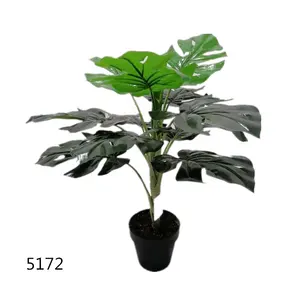 Großhandel Mini gefälschte Zimmer pflanzen künstliche Monstera Bonsai Pflanzen Topf kleine Pflanzen