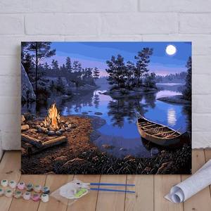 Kit de Pintura por Números Personalizado, Paisaje, Pintura Acrílica al Óleo sobre Lienzo para Principiantes, Decoración de Pared para el Hogar - Product Image 1