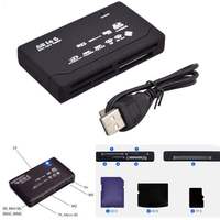 Lector de Tarjetas 6 en 1, SD, TF, CF, XD, MS, MMC, USB 2.0 Externo, Apto para Portátiles/Tabletas/Teléfonos, Suministrado Directamente por el Fabricante