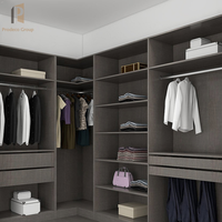 Armoire de chambre moderne haut de gamme en bois avec coiffeuse, portes en MDF, écologique, pour mobilier de villa et de maison