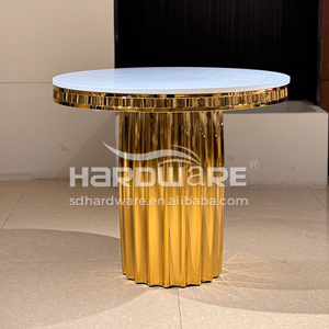 Nuevos Soportes <span class=keywords><strong>para</strong></span> Tartas de Acero Inoxidable, Diseño Elegante, Moderno <span class=keywords><strong>y</strong></span> Simple, con Superficie de MDF Blanco, Decoración <span class=keywords><strong>para</strong></span> Bodas, Cumpleaños, Baby Shower <span class=keywords><strong>y</strong></span> Fiestas - Product Image 4