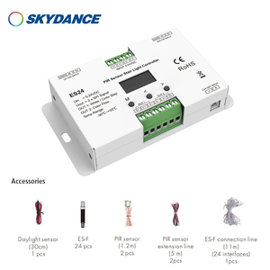 Controlador de Movimiento LED para Escaleras Skydance <span class=keywords><strong>ES24</strong></span>, DC 5V 12V 24V, 24 Canales, Luz Nocturna Interior con Sensor PIR, Regulador de Intensidad para Escaleras, Tira Flexible - Product Image 2