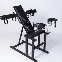 Fauteuil de bondage robuste et réglable en cuir, avec appui-tête, pour exercices de Kegel et équipement SM, confortable
