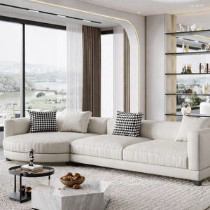 Ensemble de canapés modulaires de luxe contemporain pour salon avec rembourrage doux et attrait intérieur élégant - Product Image 1