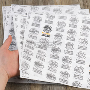 Impressão Flexográfica Personalizada Tamanho Personalizado e Papel Padrão Papel De Embrulho De Alimentos Papel De Hambúrguer para Sanduíche - Product Image 2