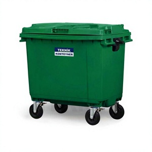 Turkish Manufacturer's Luxury 660 LT Green HDPE <b>Plastic</b> Waste Container First Quality - Product Image 1