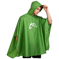 Veste de pluie légère en nylon vert avec revêtement PU, imperméable, respirante, réutilisable et pliable pour adultes, idéale pour les voyages en extérieur