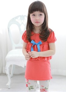 Vêtements pour enfants en gros, robe d'été décontractée à manches courtes avec nœud pour filles, fabriquée en Chine - Product Image 4