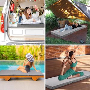 Matelas pliable OEM à trois volets, canapé-lit en mousse, coussin, matelas de couchage emballé sous vide pour la vente en ligne - Product Image 2