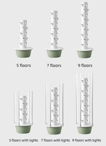 Sistema de Cultivo Hidropónico Vertical Económico y Grande con Luz LED, Cubierta de PVC/PE y Bomba Incluida para Vegetales de Hoja - Agricultura Vertical Fácil - Product Image 6