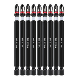 Embout de tournevis magnétique en acier S2 industriel 50/75/100 mm, tête simple, revêtement rouge, haute friction, résistance, couple élevé - Product Image 5