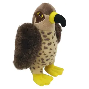 Handsome Lifelike Soft Plush Hawks Eagle Kids Toy OEM Design Customized Cute Stuffed Wild Flying Animals Toy