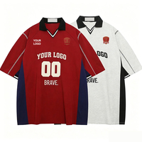 Pakaian Olahraga Khusus Penyerap Keringat Warna Putih Polos Jersey Sepak Bola Amerika Unisex Dewasa Dengan Kerah Polo V untuk Penggemar