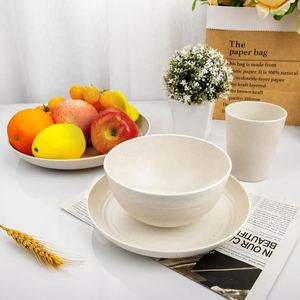 24 Platos Ecológicos de Paja de Trigo, Platos Biodegradables para Niños, Vajilla Infantil, Juego de Platos para la Cena - Product Image 6