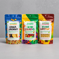 Sachets personnalisés en PE recyclable avec fermeture éclair refermable, fenêtre en Mylar aluminium, pour bonbons, noix, snacks, chewing-gum, gelée, aliments secs – Vente en gros