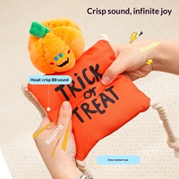 Nouveauté : Jouets en peluche pour chien Halloween, jouets durables pour nettoyer les dents, corde à nœuds pour chiens et chats