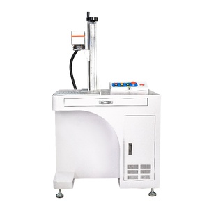 โต๊ะขนาดใหญ่ประเภทเลเซอร์ไฟเบอร์เครื่องหมาย 20 วัตต์ Raycus 300*300 มม.เลนส์ SG7110 ซีออน Glavo หัว BWT ยี่ห้อจุดสีแดงคู่ - Product Image 4