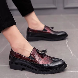 Chaussures habillées pour hommes en cuir véritable britannique de haute qualité, design de luxe pour affaires, à lacets, motif fait main, très vendues - Product Image 3