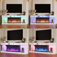 Centro de Entretenimiento con Consola para TV LED, Directo de Fábrica OEM, con Almacenamiento, Estación de Carga USB, Soporte de TV Moderno para Sala de Estar