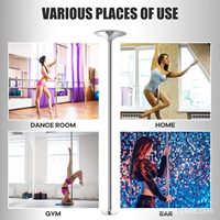 Kit de barre de pole dance rotative ou fixe, réglable en hauteur et amovible, pour fitness, exercice, danse, maison, pub, fête, salle de sport