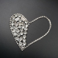 Nouveau fer sur Badge papillon blanc perle strass patchs 3D fer-sur Design Applique pour vêtements