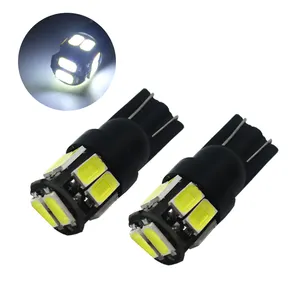 LED sempurna Logo mobil kustom T10 5630 10SMD lampu Dome DC12V lampu plat nomor bohlam W5W 194 168 Led lampu Interior