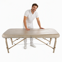 Draps de lit jetables non tissés, imperméables et respirants, avec coins élastiques, pour spa et salon