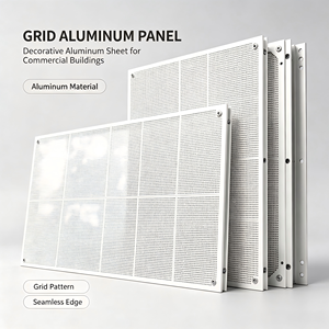 Sistema de Fachada de Rejilla de Paneles de Aluminio Modernos para Revestimiento de Paredes Exteriores en Centros Comerciales y Edificios de Oficinas - Product Image 5