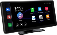 Écran de caméra de bord portable Androidauto sans fil 4K 10.36 "avec capteur de caméra de recul solaire pour camping-car, remorque, camion