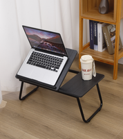 Support d'ordinateur portable pliable moderne en bois pour lit, bureau portable réglable en hauteur, mini table de bureau pour étudiants, vente en gros