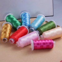 Fil à broder en polyester mercerisé à haute ténacité, 2 brins, 300D, soyeux et glacé, pour crochet, point de croix, couture, tricot