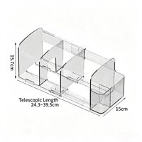 Organisateur de bureau multifonctionnel anti-poussière en PET+PE pour étudiants, dortoirs et bureaux – Rangement de fournitures scolaires et de stylos