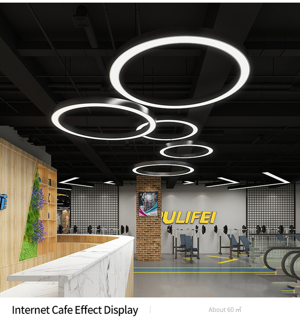 Pendant Round Circle Pendant Lamp for Dinning Room Circular Pendant Light Living Room Decoration
