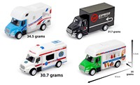 Logotipo Personalizado 1:87 Metal RV ambulancia negro Express camión helado camión ciudad coche camión modelo Diecast coche de juguete para regalo