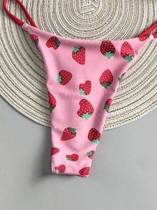 Kelly <strong>Green</strong> Active Women's <strong>Bikini</strong> <strong>Set</strong> with Brazilian Bottom Geometric &amp; Solid Patterns Leopard Paisley Gingham Prints - Product Image 4