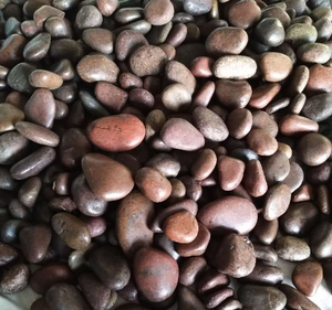 Nanjing decorativo marrone paesaggistica ciottoli rosso lucido giardino <span class=keywords><strong>fiume</strong></span> ciottoli di roccia - Product Image 1