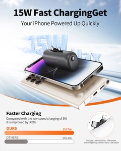 พาวเวอร์แบงค์ขนาดเล็กน้ำหนักเบา 5000mAh ชาร์จเร็ว พกพาสะดวก เหมาะสำหรับการเดินทางประจำวัน - Product Image 4