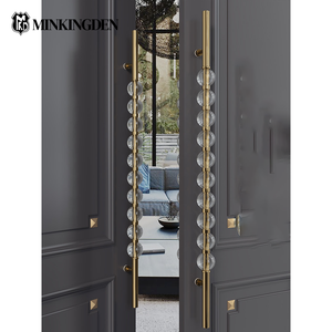 Poignée de porte <span class=keywords><strong>en</strong></span> cristal de qualité diamant, haute transparence, luxe léger, <span class=keywords><strong>pour</strong></span> hôtel, porte d'entrée <span class=keywords><strong>en</strong></span> verre encadré, quincaillerie de barre de poussée-tirage - Product Image 2