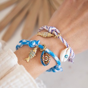 2025 New Summer Beach Jewelry Handmade Rope Ocean Woven <b>Bracelet</b> Colorful <b>Shells</b> Stainless Steel <b>Bracelet</b> - Product Image 1