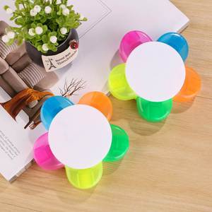 Marcadores Personalizados con Forma de Pétalos - Bolígrafos Fluorescentes 5 en 1 con Forma de Flor, Colores Surtidos para la Escuela, Oficina y Material Estético - Product Image 3
