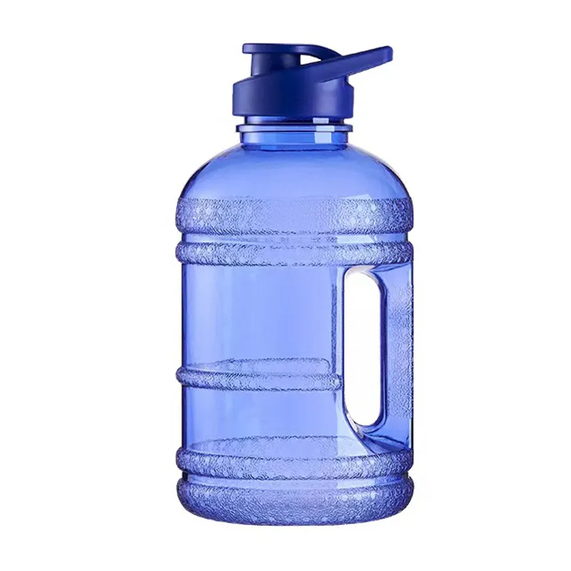 Portable food grade plastic sport 1.89 liter gym water bottle with handle lid for sports talent