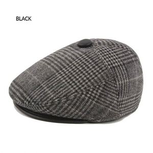 Custom Multiple Size Tweed Plaid Quilted Winter <b>Cap</b> Warm Earflap Old Man <b>Men</b> <b>Flat</b> Ivy Beret for Sports Parties Fishing - Product Image 4